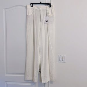 Zara wide leg linen pants